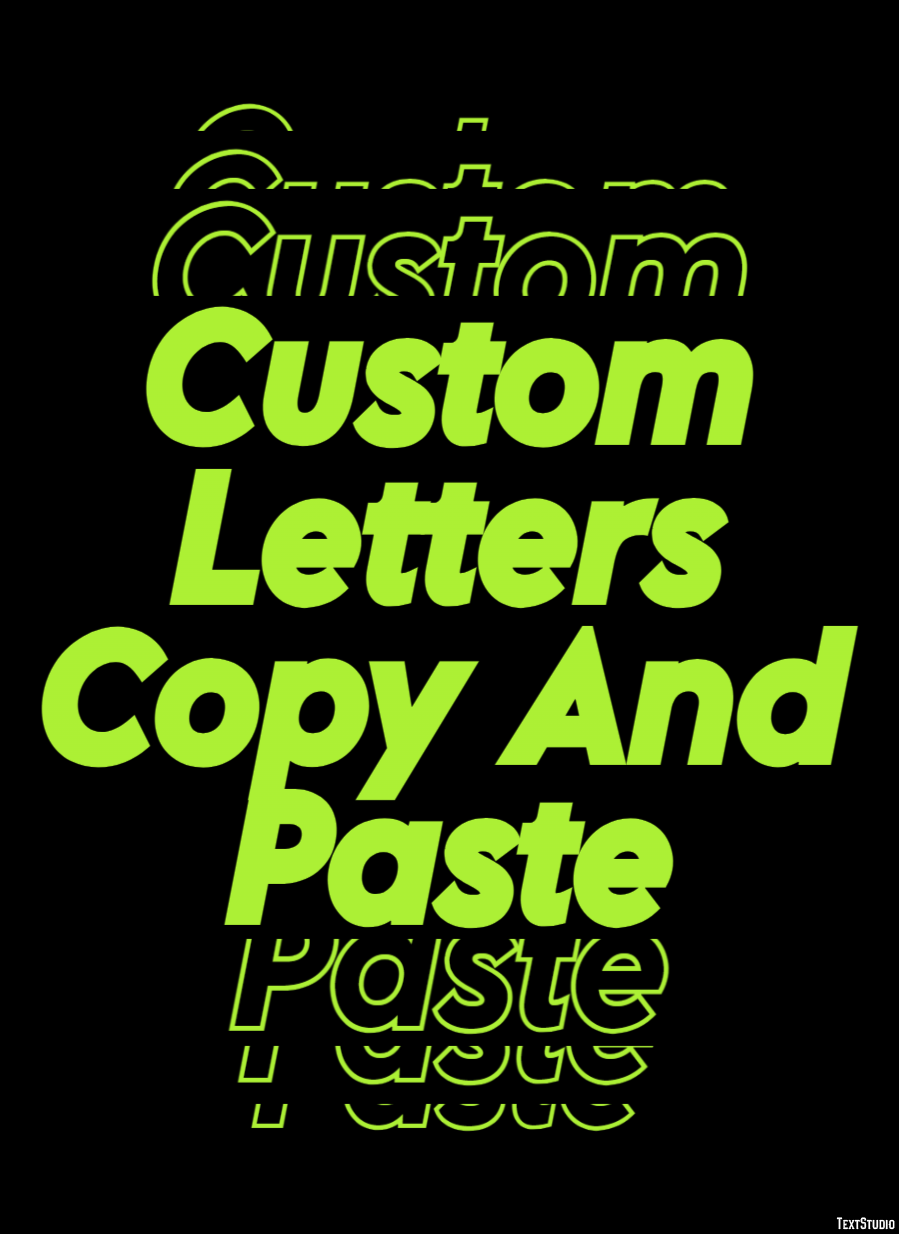 Custom Letters Copy And Paste テキスト効果