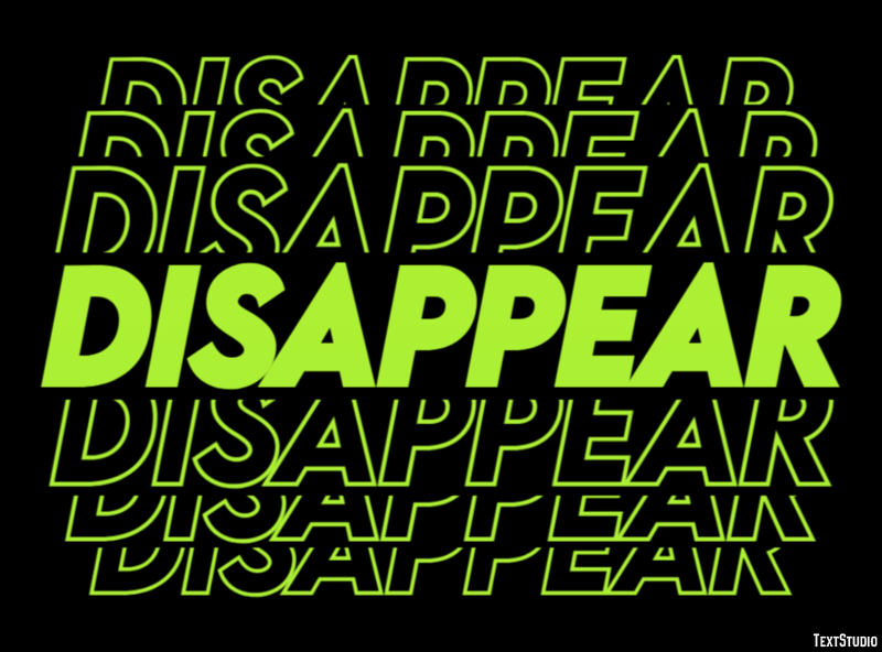 Disappear Text Effect
