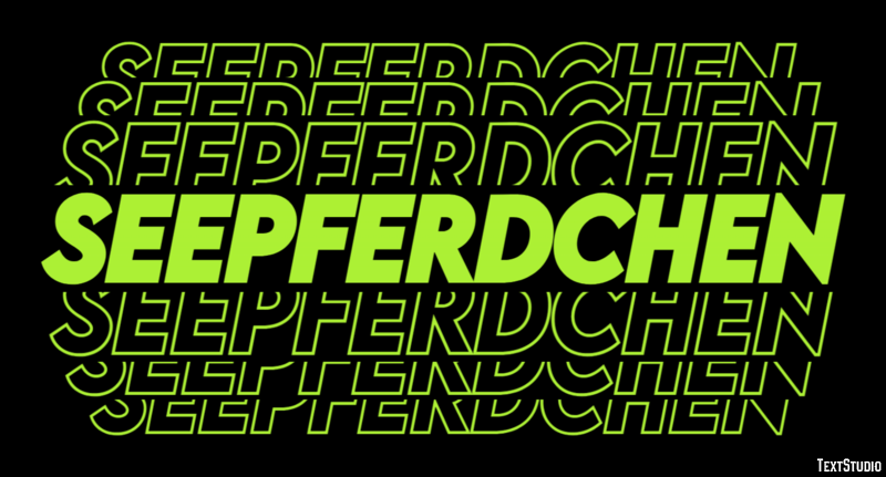Seepferdchen Efecto de Texto