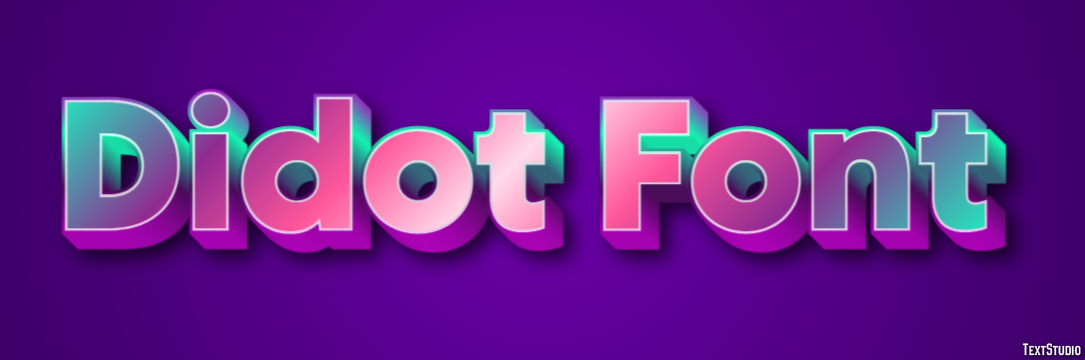 Didot Font Text Effect