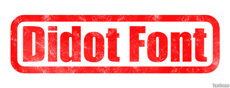 Didot Font Text Effect
