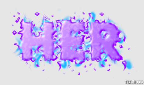 HER Эффект текста