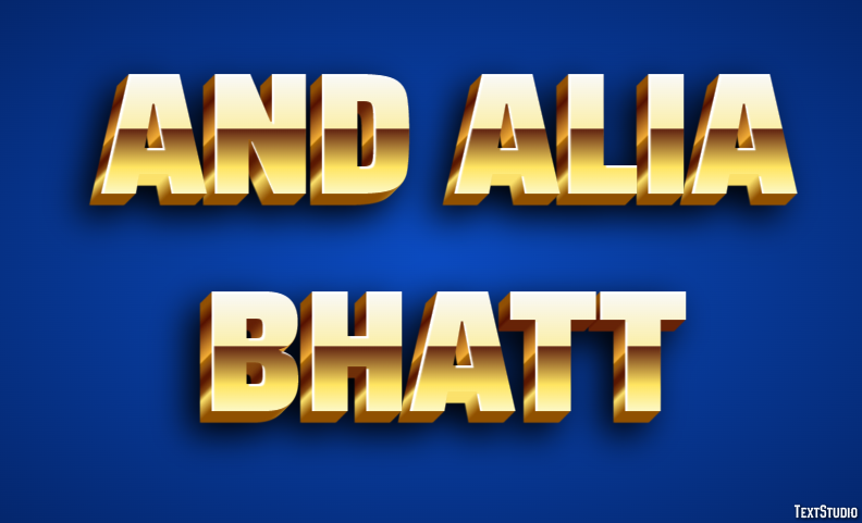 And Alia Bhatt Effetto testo