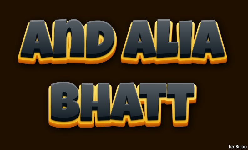 And Alia Bhatt Effetto testo