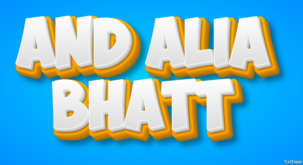 And Alia Bhatt Effetto testo