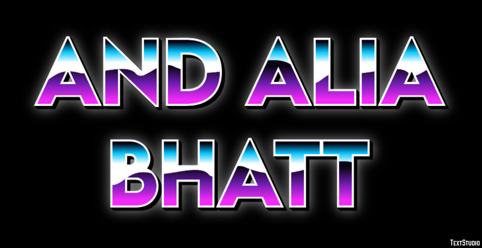 And Alia Bhatt Effetto testo