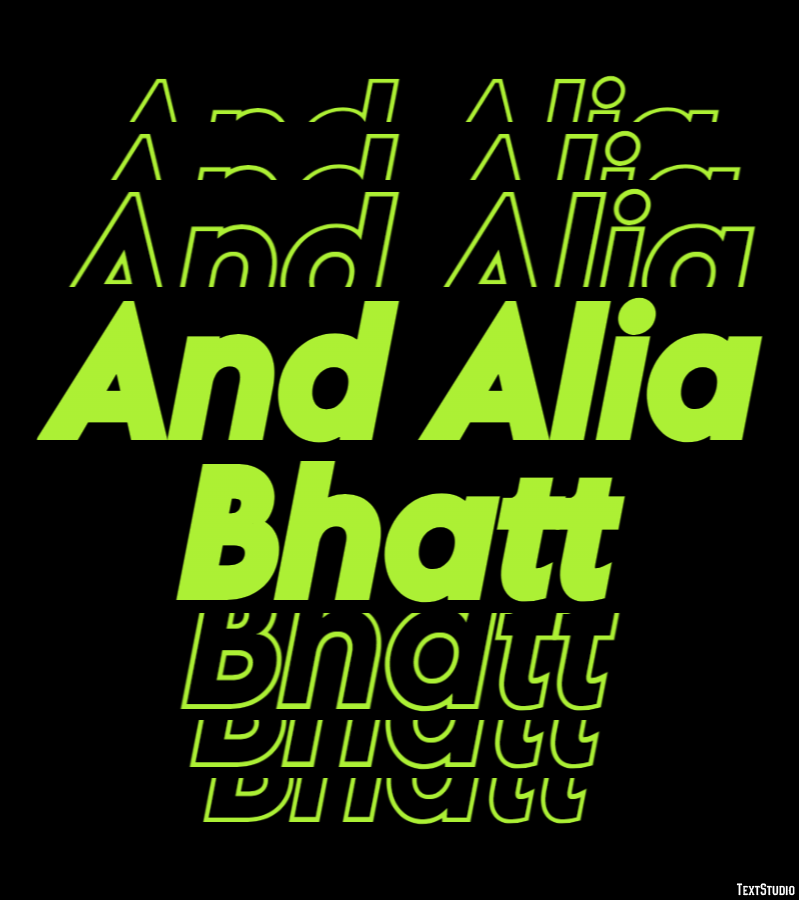 And Alia Bhatt Effetto testo