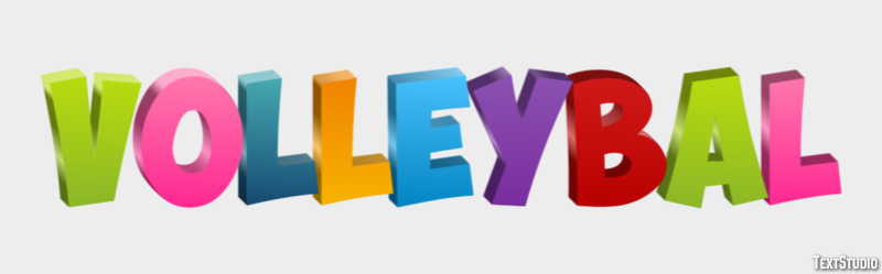 Volleybal Texteffekt