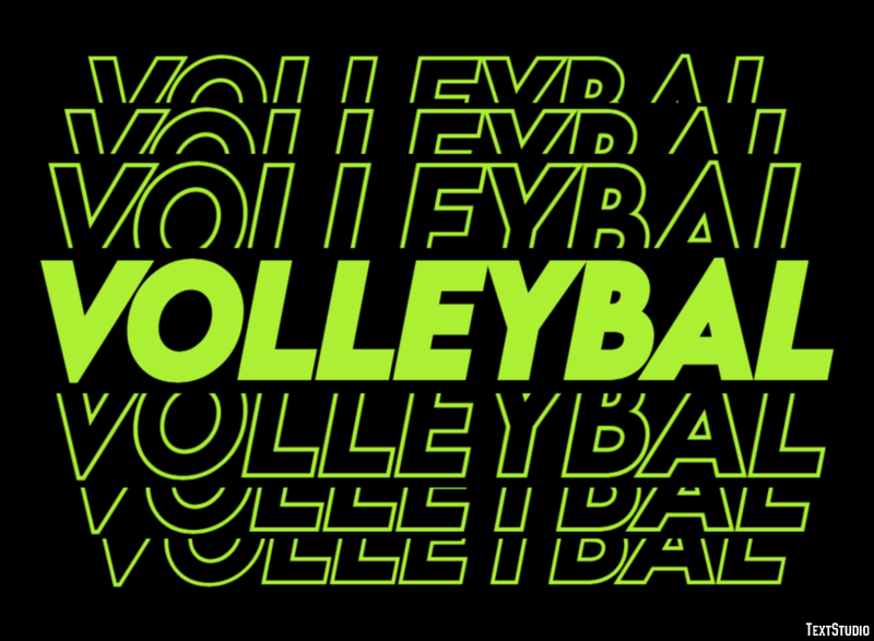Volleybal Tekst Effect