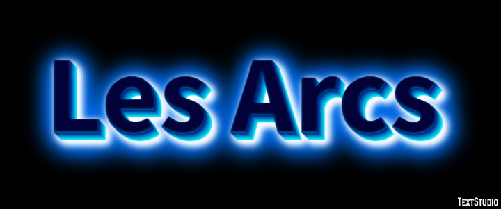 Les Arcs Tekst Effect