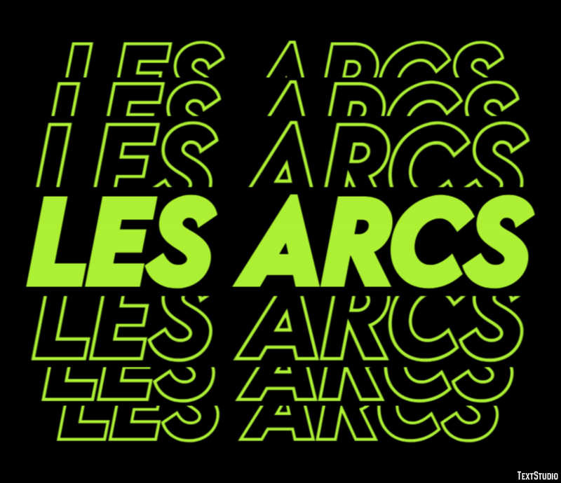 Les Arcs Efekt tekstowy