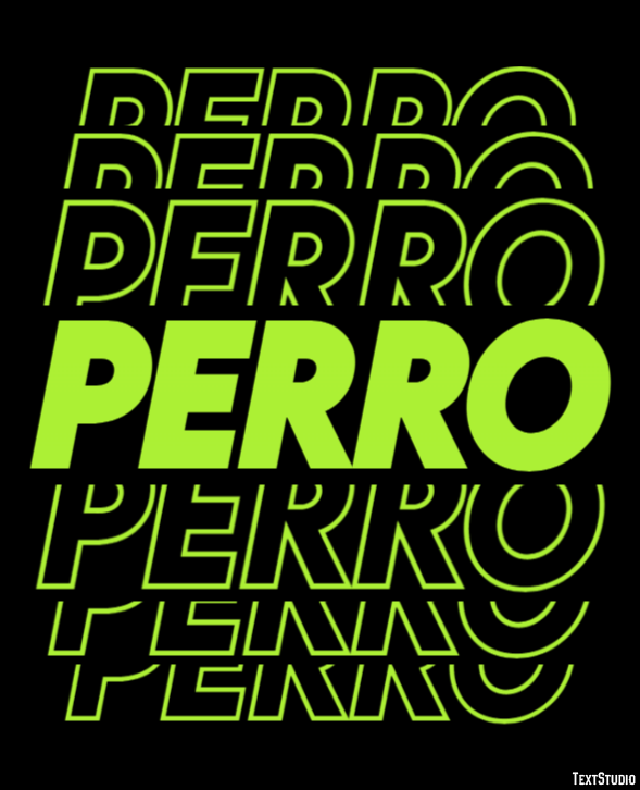 Perro Efecto de Texto