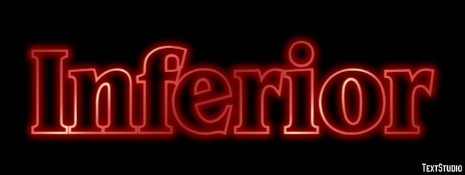 Inferior Effetto testo