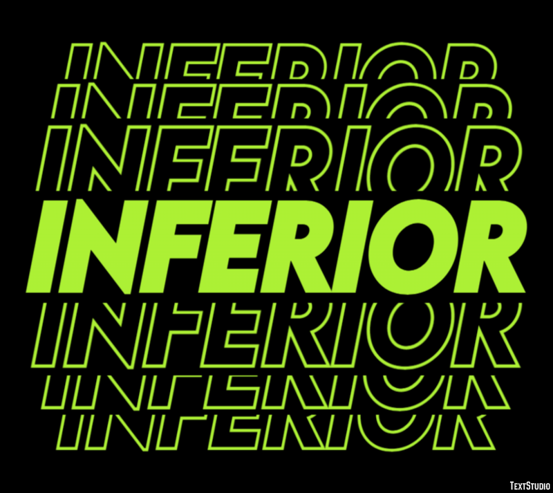 Inferior Efeito de texto
