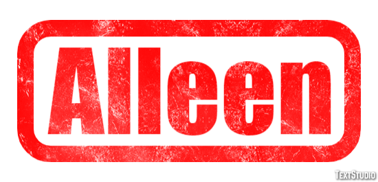 Alleen Text effect