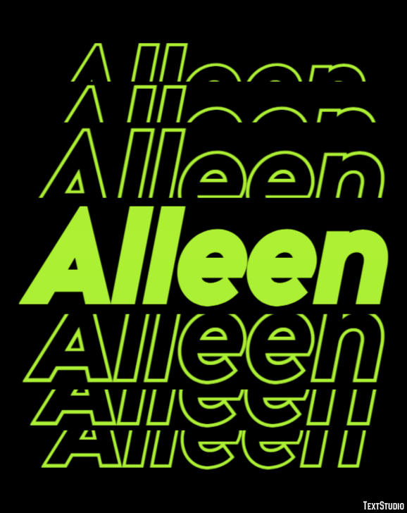 Alleen Text effect
