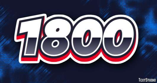 1800 Эффект текста