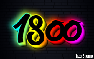 1800 Эффект текста