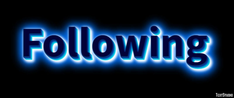 Following Effetto testo