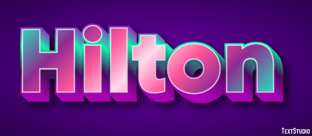 Hilton Text effect