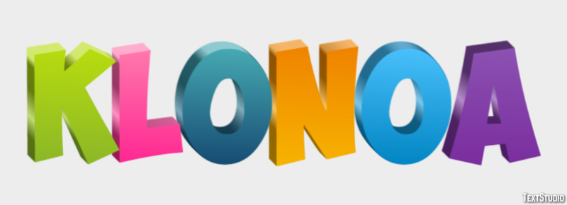 Klonoa Efecto de texto
