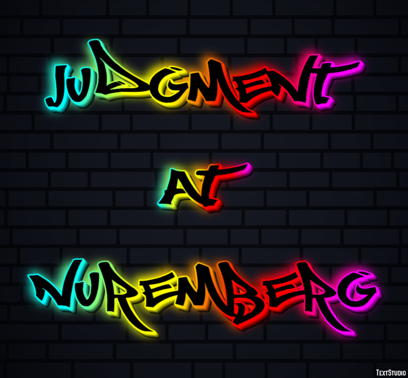 Judgment at Nuremberg Text effect