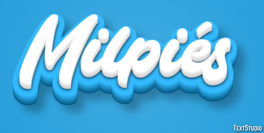 Milpiés Efecto de Texto