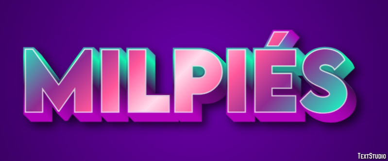Milpiés Efecto de Texto