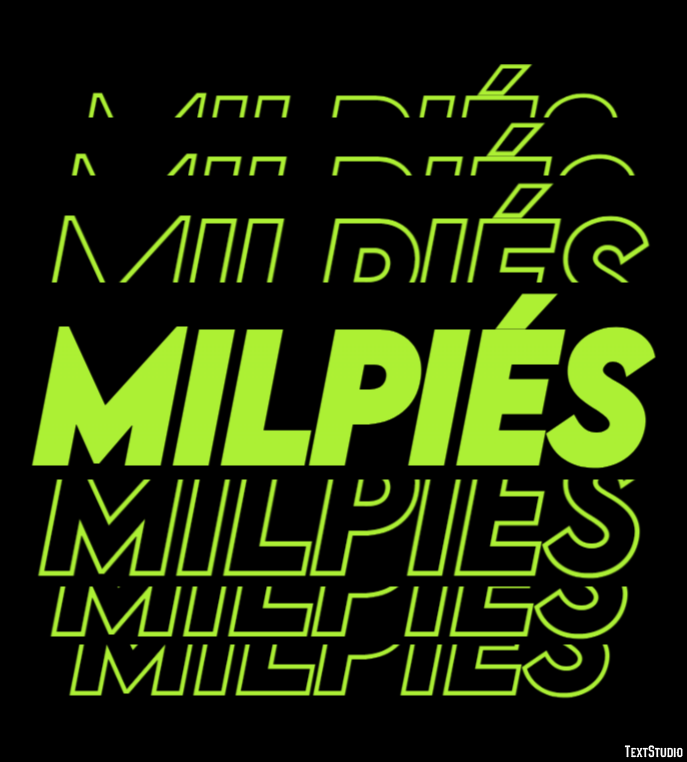 Milpiés Efecto de Texto