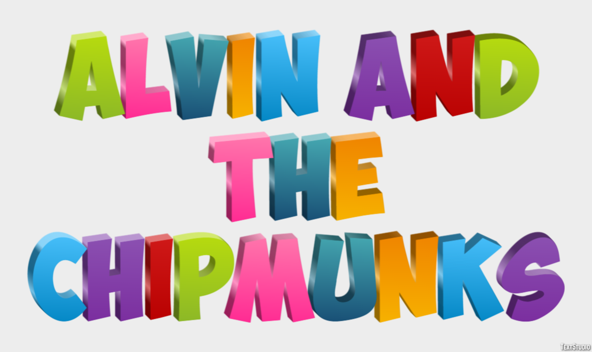 Alvin and the Chipmunks Text Effect