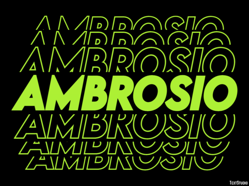 Ambrosio Efecto de Texto