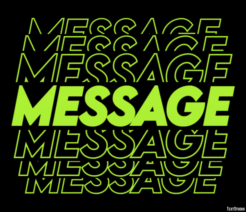 Message Tekst Effect