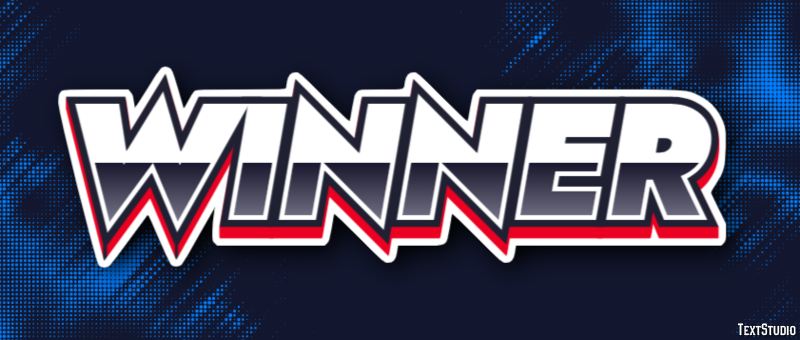 Winner Text effect