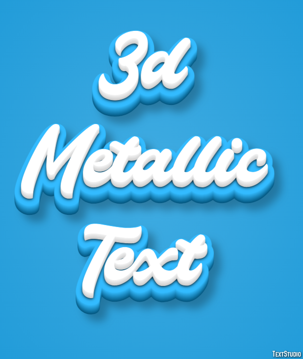 3d Metallic Text Effetto testo