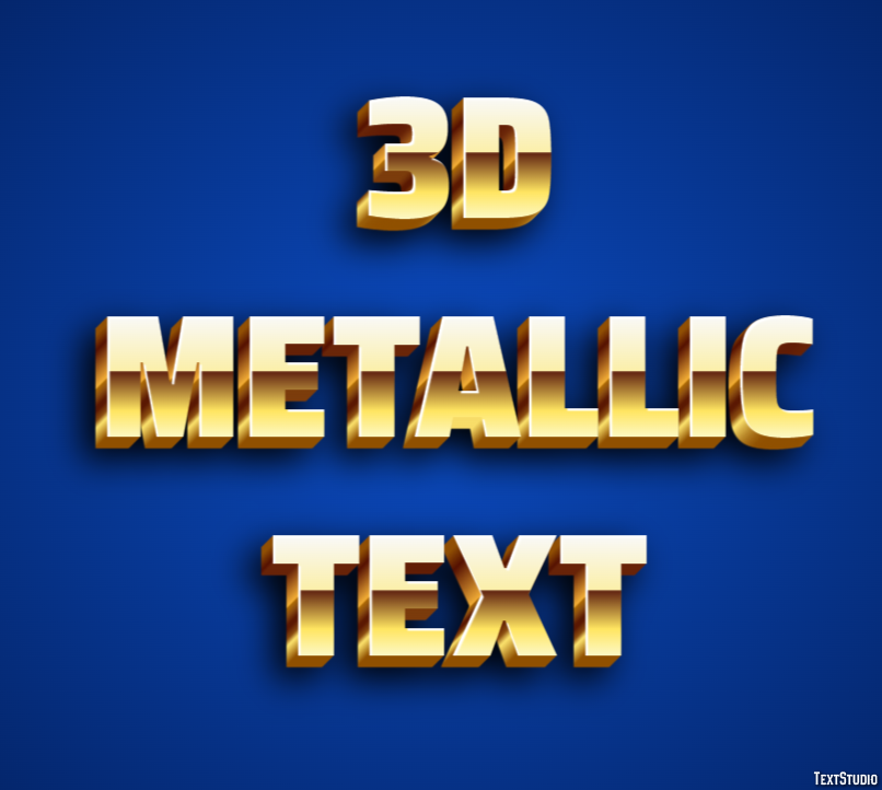 3d Metallic Text Effetto testo