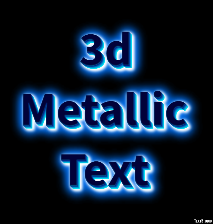 3d Metallic Text Эффект текста