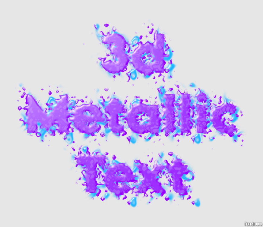 3d Metallic Text Effetto testo