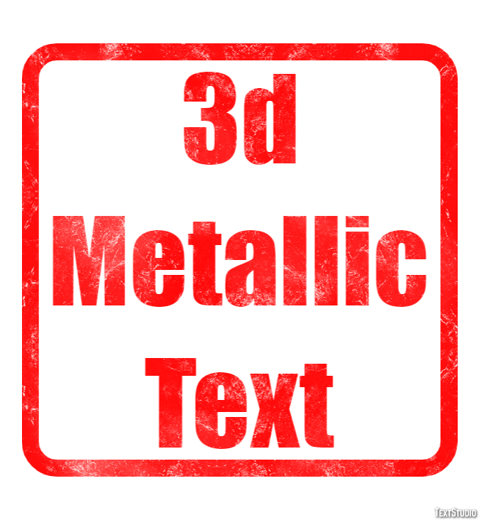 3d Metallic Text Effetto testo