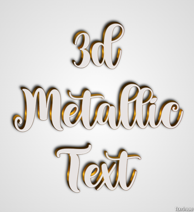 3d Metallic Text Effetto testo