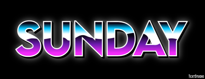 Sunday Texteffekt