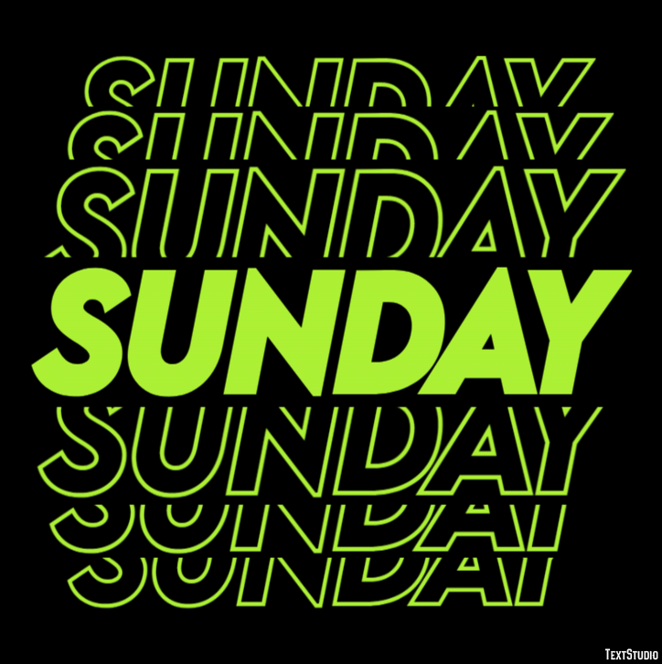 Sunday Texteffekt