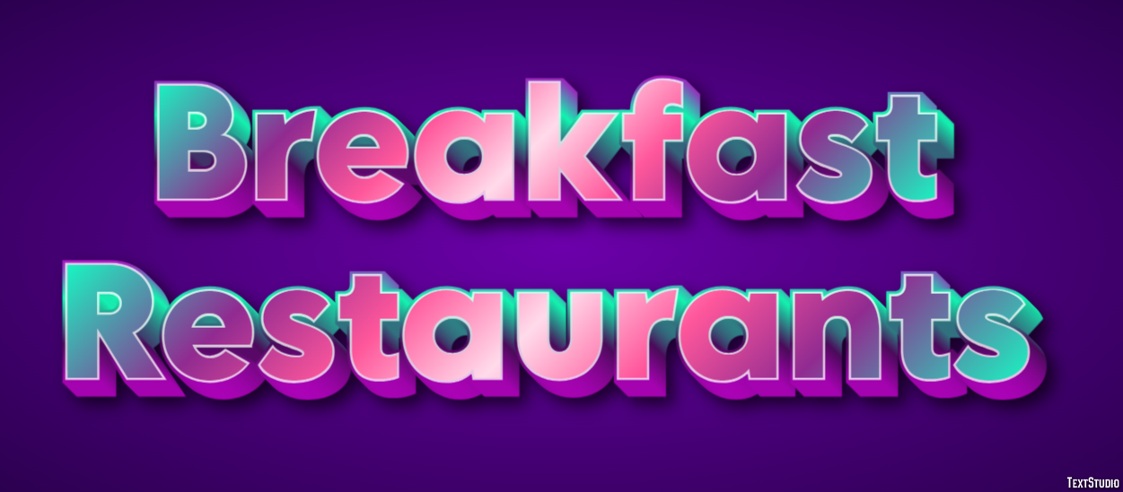 Breakfast Restaurants Efecto de Texto