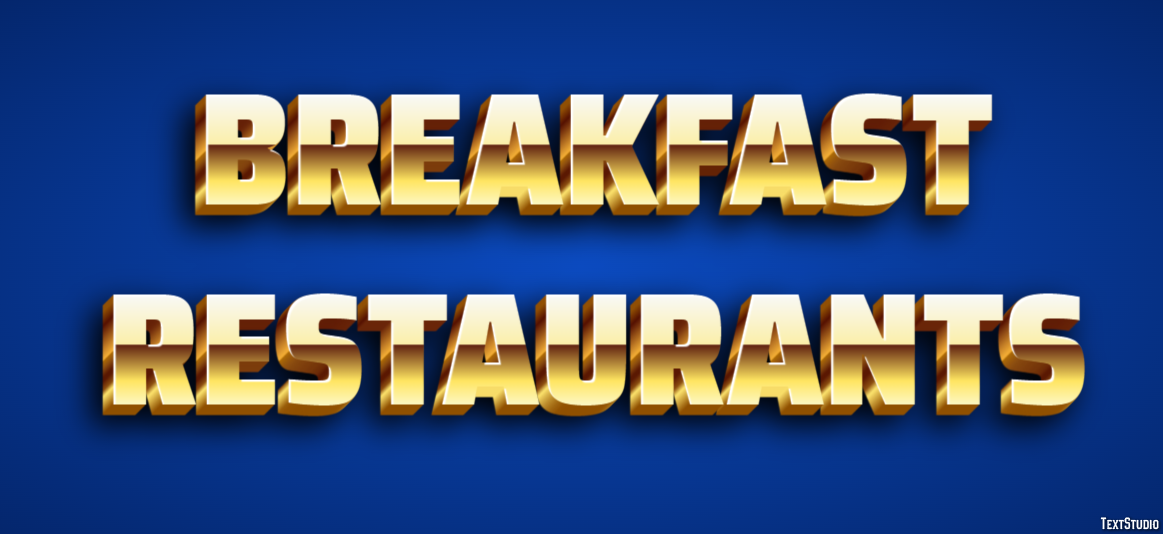 Breakfast Restaurants Efecto de Texto