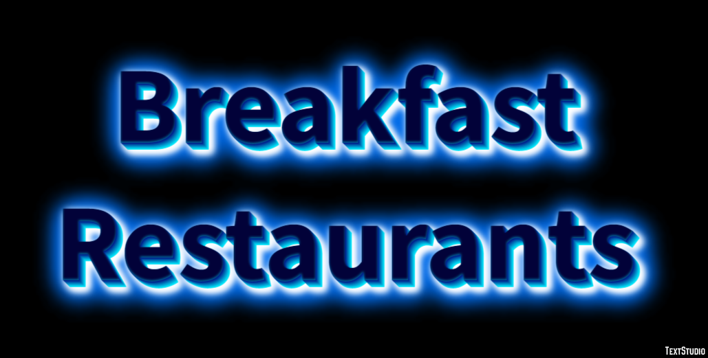 Breakfast Restaurants Efeito de texto