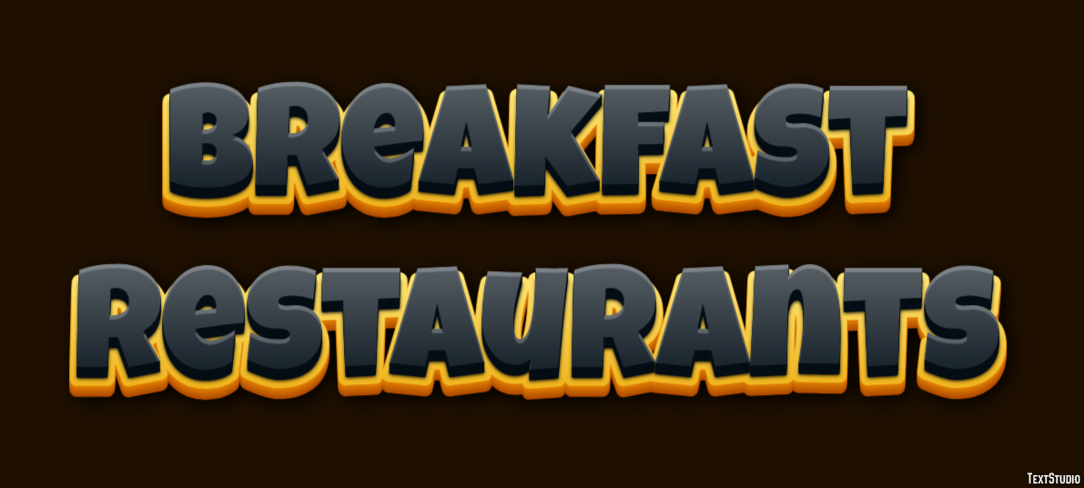 Breakfast Restaurants Efecto de Texto