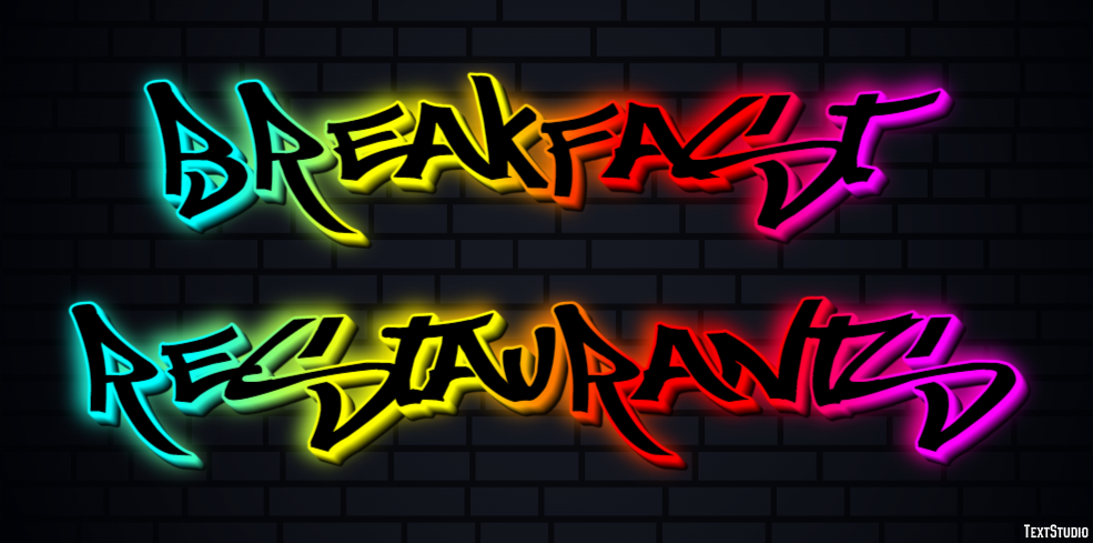 Breakfast Restaurants Efecto de Texto