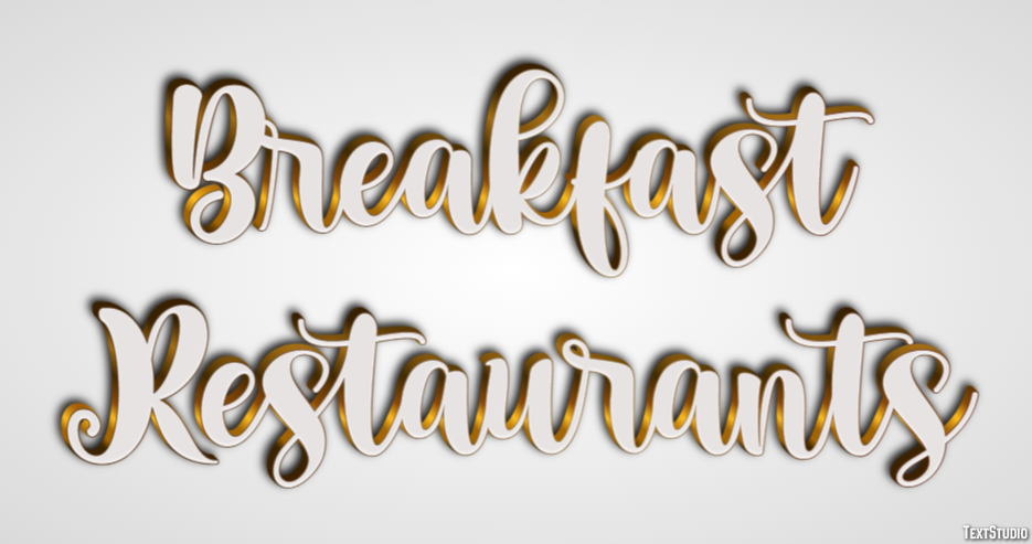 Breakfast Restaurants Efecto de Texto