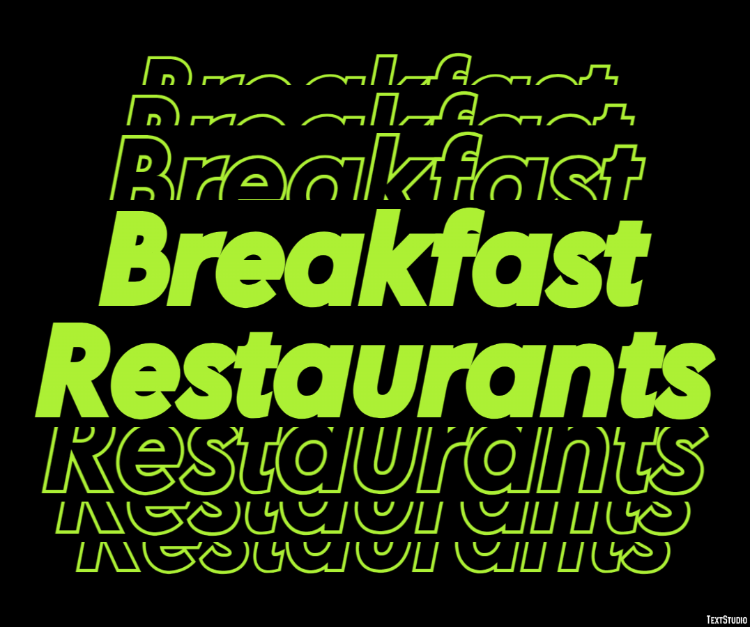 Breakfast Restaurants Efecto de texto