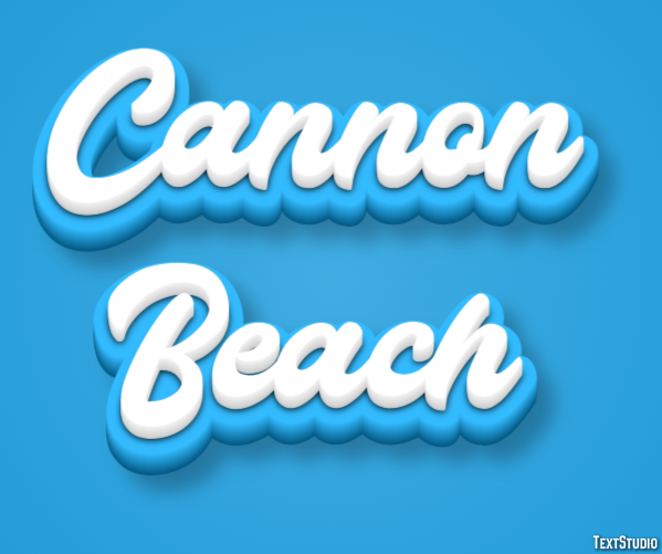 Cannon Beach Efekt tekstowy