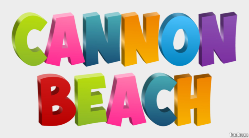 Cannon Beach Texteffekt